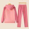 Women's Trendy Casual Suit: 2025 Spring/Autumn Fitness Sportswear with Hooded Sweatshirt & Long Pants.