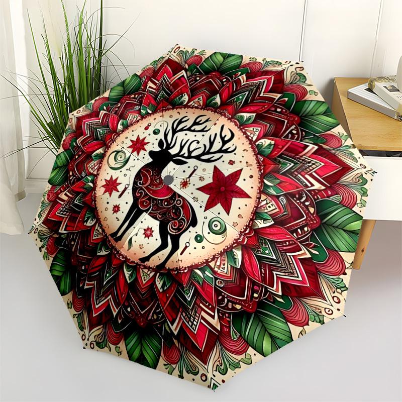 

1pc Mandala Deer Artwork Automatic Open/Close Umbrella, Lightweight for Women/Men, Perfect Gift - for Everyday or Holiday Eventsyy251127057