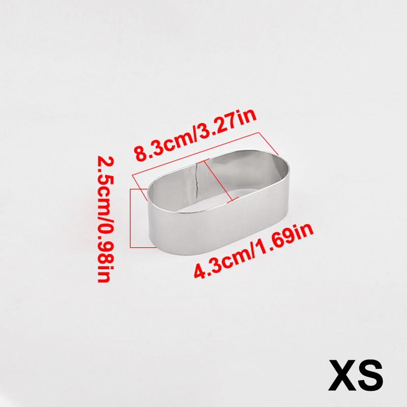 4 Sizes Stainless Steel Mousse Ring Rectangle Oval Cake Ring Cookie Cutters Mousse Baking Mold Tiramisu Puff Bake Tools