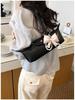 2026 French Light Luxury Cowhide Long Handle Dumpling Baguette Crossbody Bag