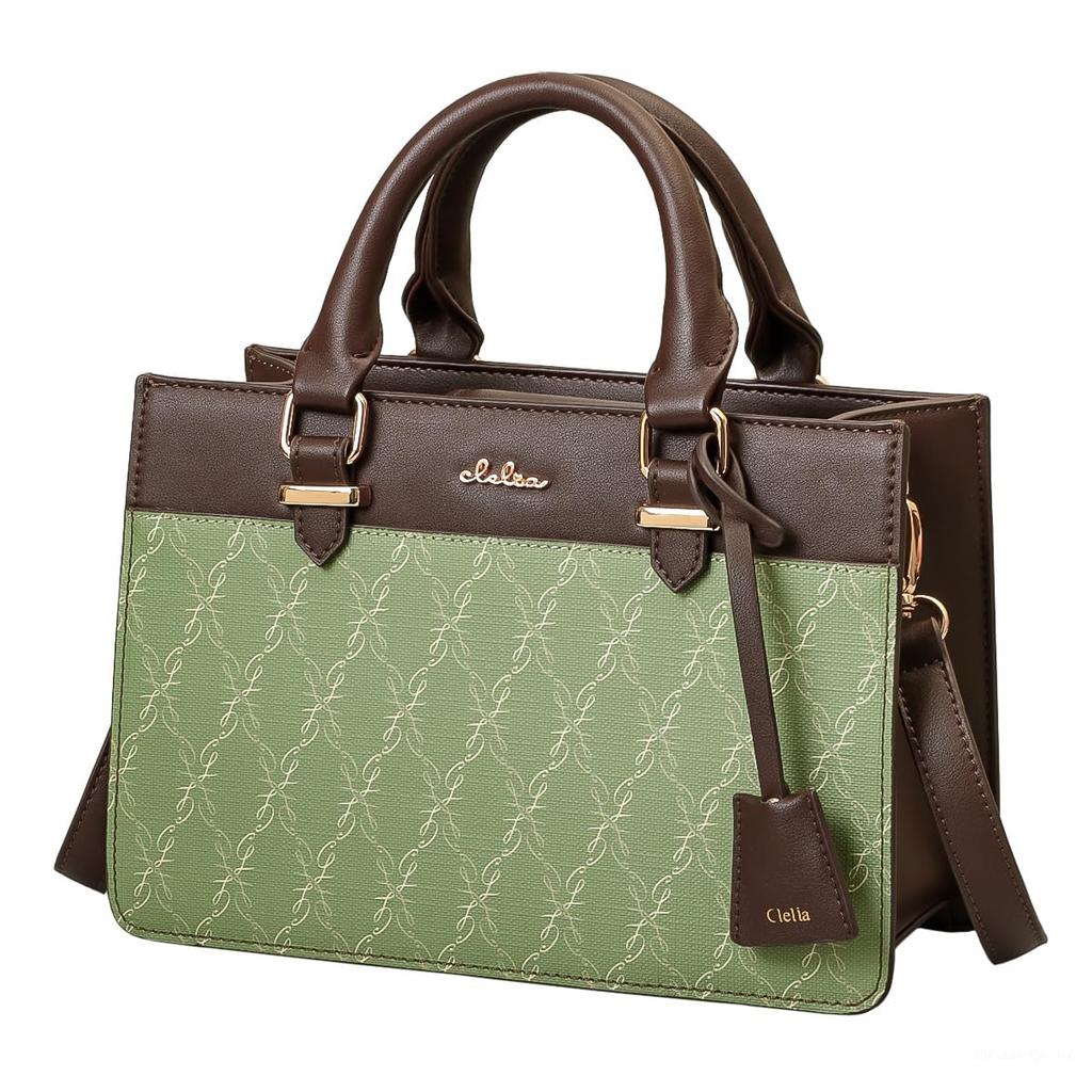 Shoulder Bag Small Square 2way Handbag Belle Series [Cleria] Women's [CL-28051] (Ivy Green)