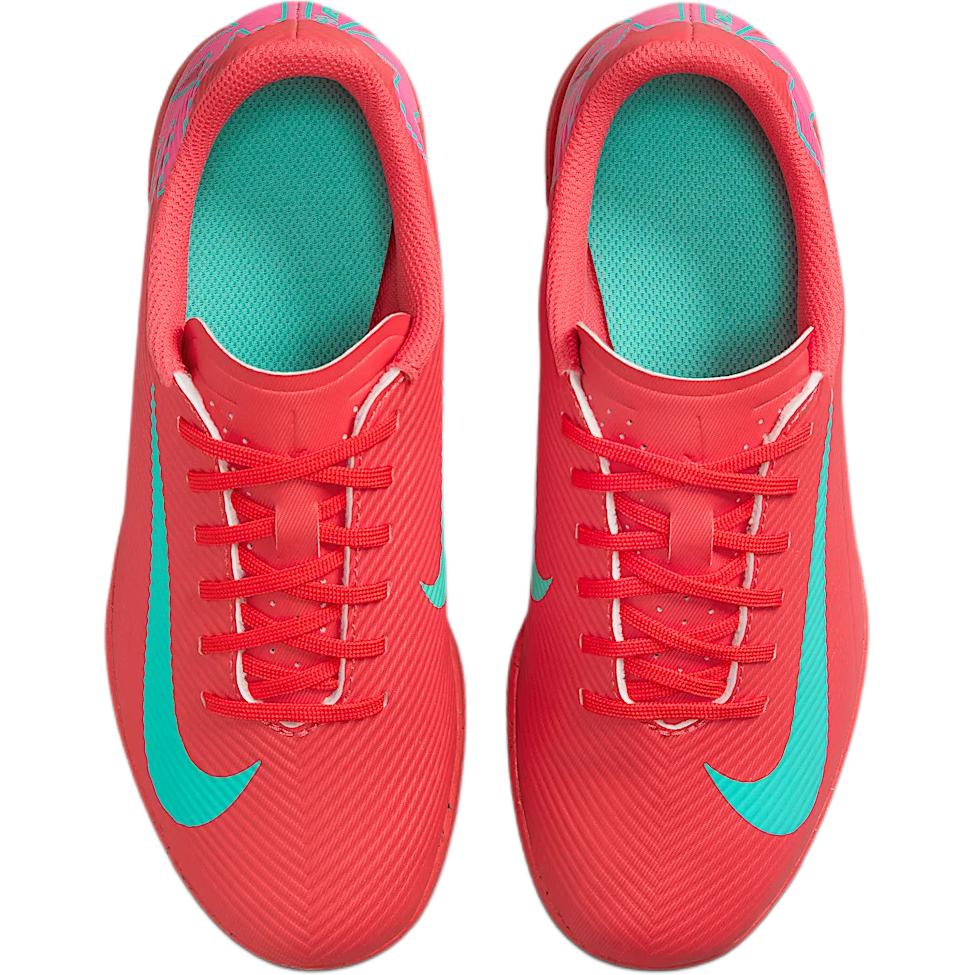 New Nike Anti Slip Wear Resistant Low Top Kids' Soccer Shoes Ash Red/Aurora Green Teenagers FQ8289-800
