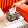 1 st-Rektangulär Transparent Tissuebox Transparent Tissuehållare för Användning i Badrum Kök och Kontor