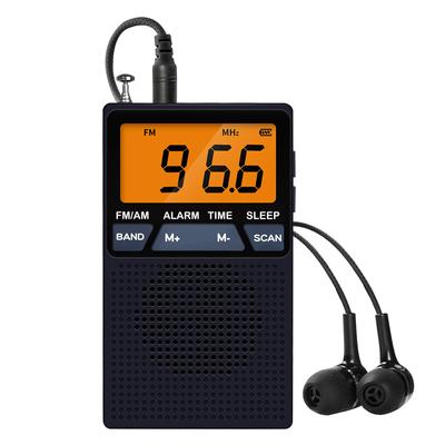 YOREK Pocket AA Mini with Sleep Wide FM Compatible Small Stereo Earphones Included Instruction Manual AM/FM High-sensitivity Radio, Battery-powered