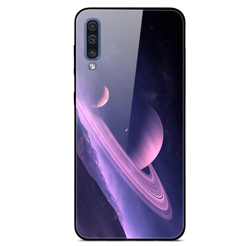 For Samsung A50 Case A51 Tempered Glass Planet Space Cover Glass Back Case for Samsung Galaxy A50S A51 A50 A 50 Fundas Coque