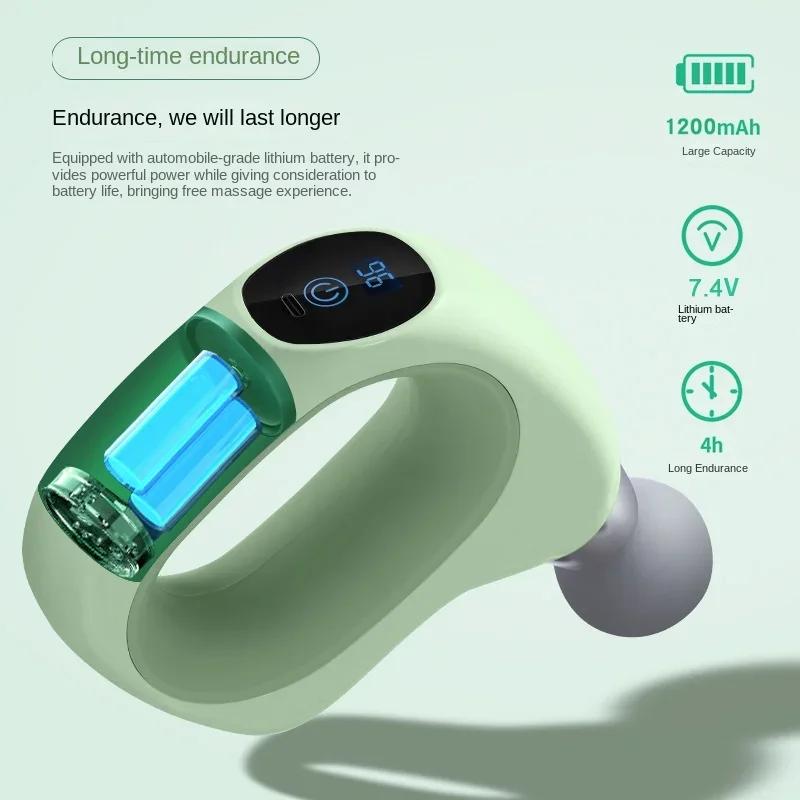 Portable Ring Fascia Gun, 12 - Speed 4 - Head, Long - Lasting Quiet Full - Body Massager Body Massager Neck Massager