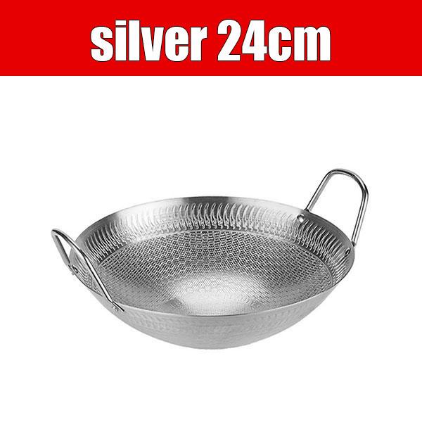 

Double Handle Stainless Steel Wok Nonstick Cooking Pot for Seafood Hot Pot and Versatile Kitchen Utensil for Home and Restaurant