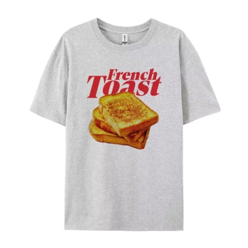 

French toast graphic Tshirt casual retro breakfast Tshirt trendy streetwear top cute food TshirtWomens fashion clothingY2K 4XL