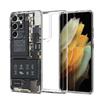 Transparente Handyhülle für Samsung Galaxy S25 S24 S23 S22 S20 S21 FE Ultra S25 Edge Plus Hüllen Hauptplatine Muster