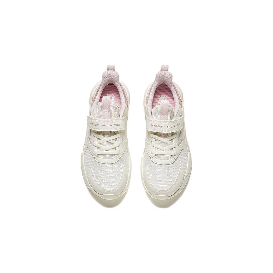 Anta Kids Versatile Comfortable Non-Slip Shock Absorbing Breathable Lightweight Low-Top Running Shoes Kids sneaker White Pink A322415505H-2