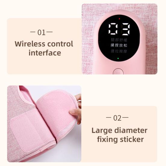 Leg Massager with Heating Function Digital Display Intelligent Auto Timer Rechargeable Thermal Vibration Pressure Massage Machine