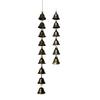 Vintage Hanging Wind Chime Weather-proof Metal Wind Bell Cluster with Chain Retro Outdoor Garden Patio 6/9 Bells Hanging Decoration Ornament