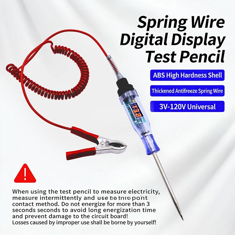 3V To 120V Digital Display Voltage Circuit Tester Multifunction Car Diagnostic Probe Test Pen Electric Measuring Pen Repair To