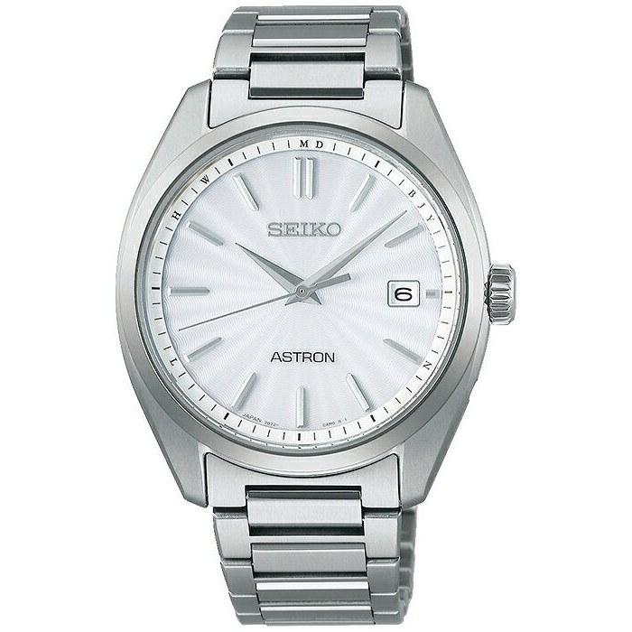 Seiko Astron Origin Series 3-Hand Model SBXY029 White Mens Watch Solar Radio Titanium Silver Made Japan
