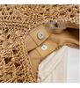 Summer Straw Woven Beach Bag - Large Capacity Shoulder Bag for Travel & Commuting