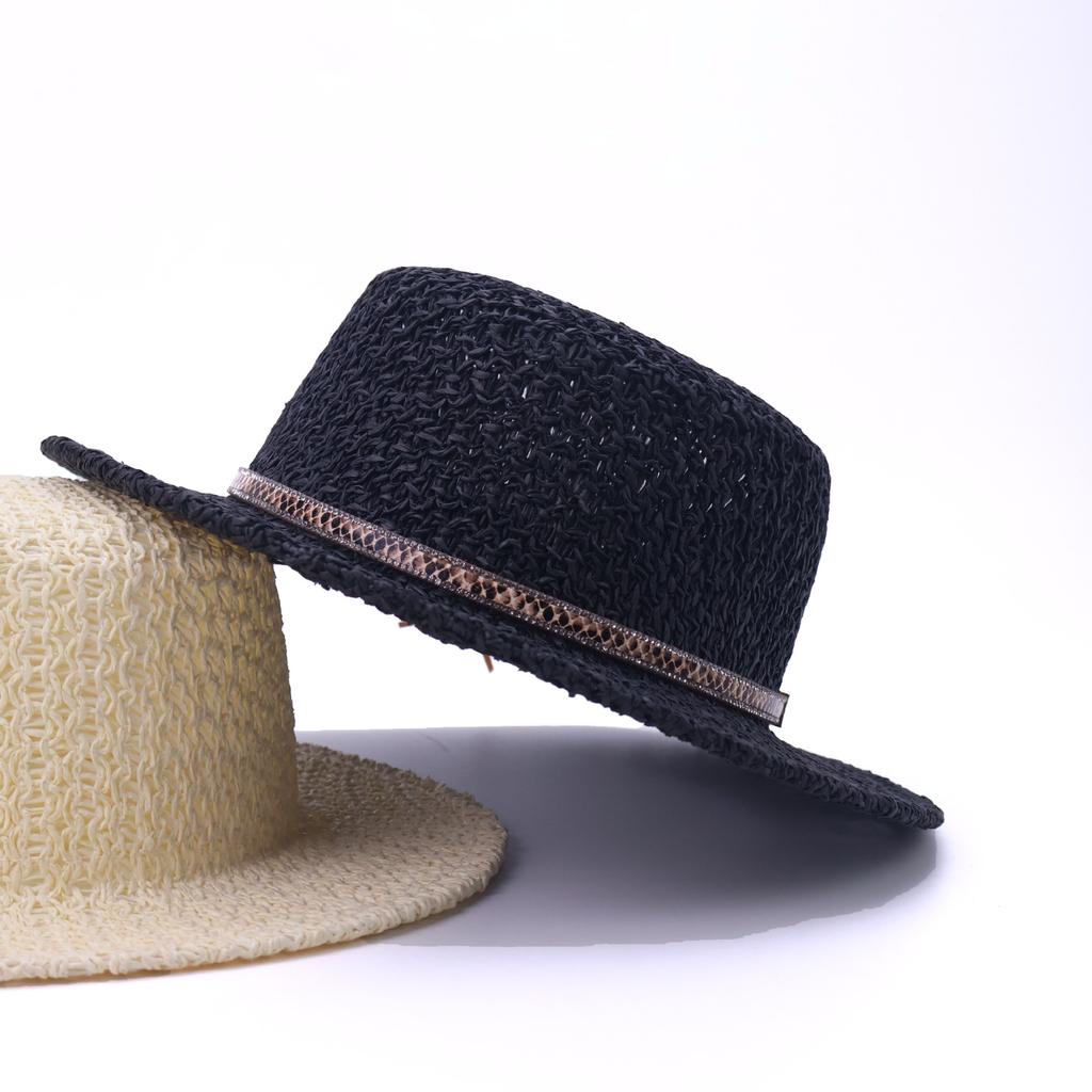 Hot-selling hollow straw hat seaside beach hat casual European and American beach hat French sunshade sunscreen straw hat