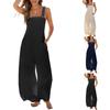 Women's Casual Overalls Color Without Cuff Pocket Jumpsuit