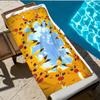 Pikachu Circle Beach Towel, Cute Pokemon Print Bath Towel, Microfiber Quick Dry Towel for Kids Adults