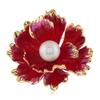 Retro Chinese Style Peony Brooch Female Pearlescent Temperament Hand-painted High-end Pin Brooch Cheongsam Jacket with Accessories