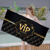 VIP-Muster Mikrofaserdecke Schnelltrocknende Strandtücher Übergröße Druck Super saugfähige Pool-Handtuchdecke