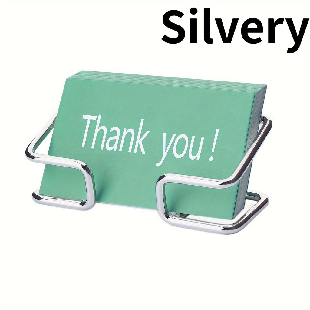 1pc Office Desk Card Holder, Cute Golden Card Storage Box, And Male And Female Office Desk Accessories,stainless Steel Material.