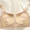 Gathering Bra Women's One-piece Cup with V-neck Support Half Cup Underwear Women's Seamless Bra Without Underwire Sexy Bra Without Underwire