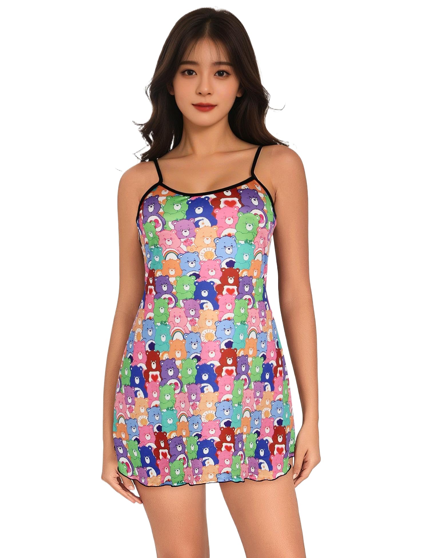 

ohyeahlady Женская ночная сорочка больших размеров, майка, домашняя одежда, пижама, милая, в стиле принцессы, домашняя одежда, для девочек, мягкая, летняя, без рукавов, прохладная,