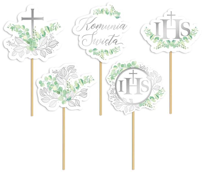 Pikers Communion Cake Topper Communion IHS 5 Pcs