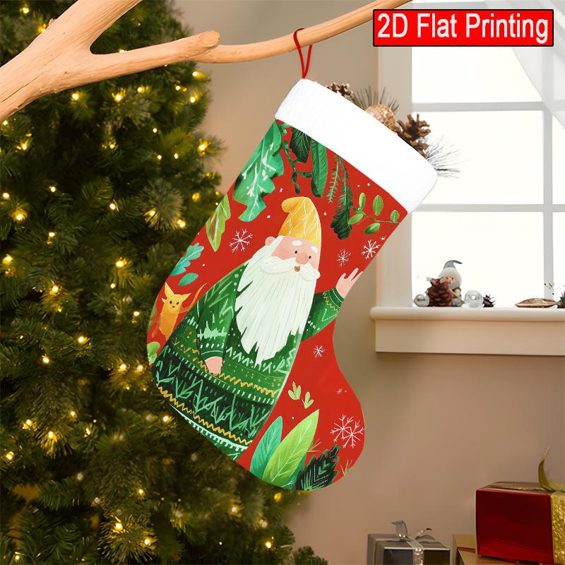 Christmas Decoration Fireplace Hanging Stocking 1pc Elf Old for Man & Devil Decoration Suitable for Fireplace