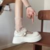 Pearl Sweet Cool Platform Small Leather Shoes Women's British Style Retro Versatile Round Head Mary Jane Single Shoes 2025 New Spring