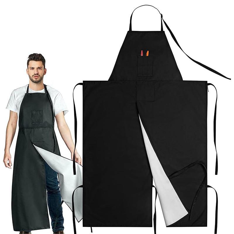 Adjustable High-Slit Long Apron for Hairdressing & Gardening