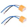 2Pcs Female Ceramic Headlight Connector Plug Adapter Socket for H4/9003/HB2 H4 Headlight Connector