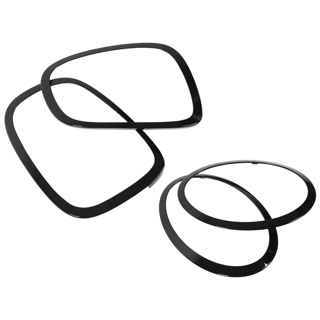 Blank Svart Frontlykt Baklykt Omramming Deksel Lister for F55 F56 F57 One Cooper S JCW 2014+
