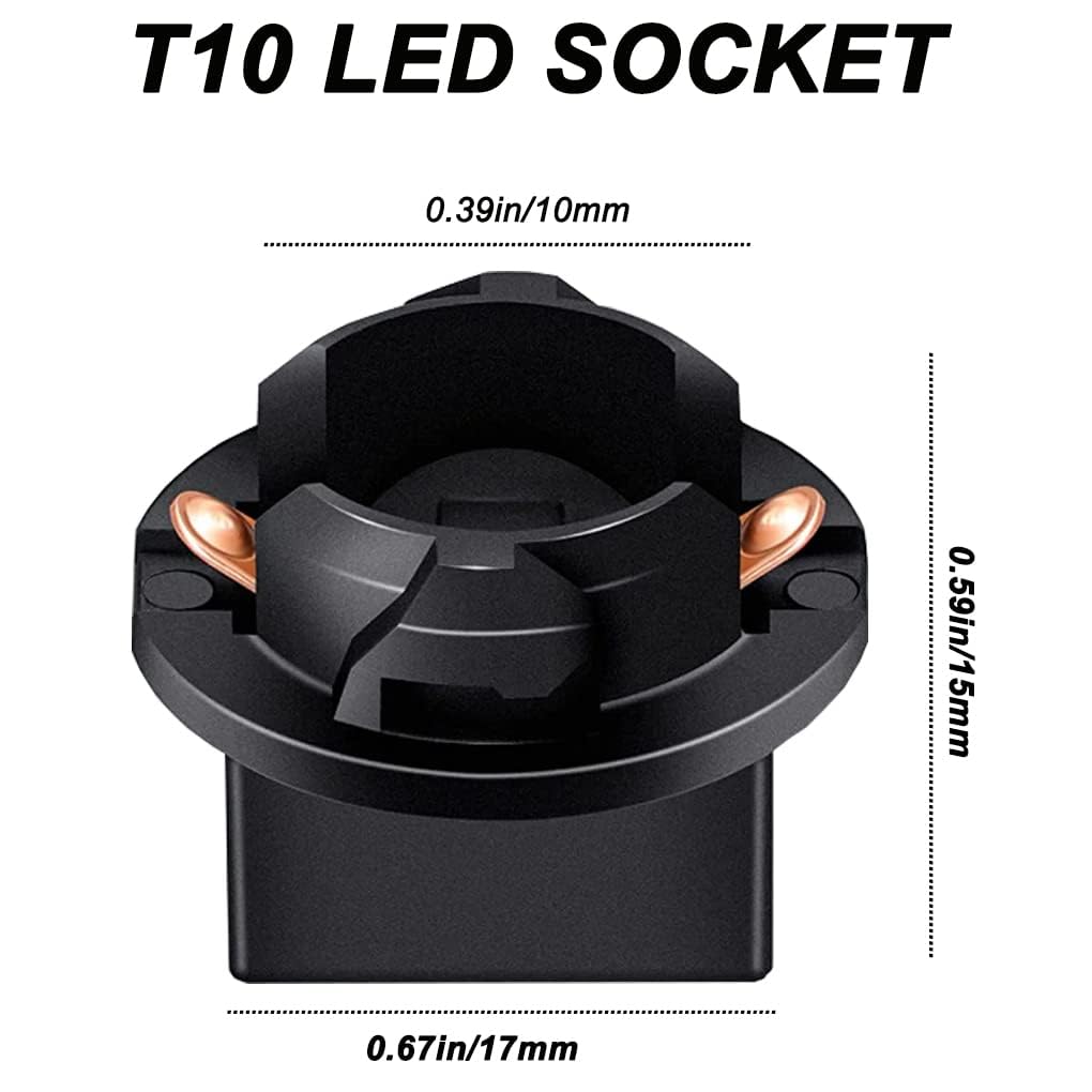 GLOFE T10 194 168 Pink Purple LED Dashboard Instrument Light Bulb with T10 Twist