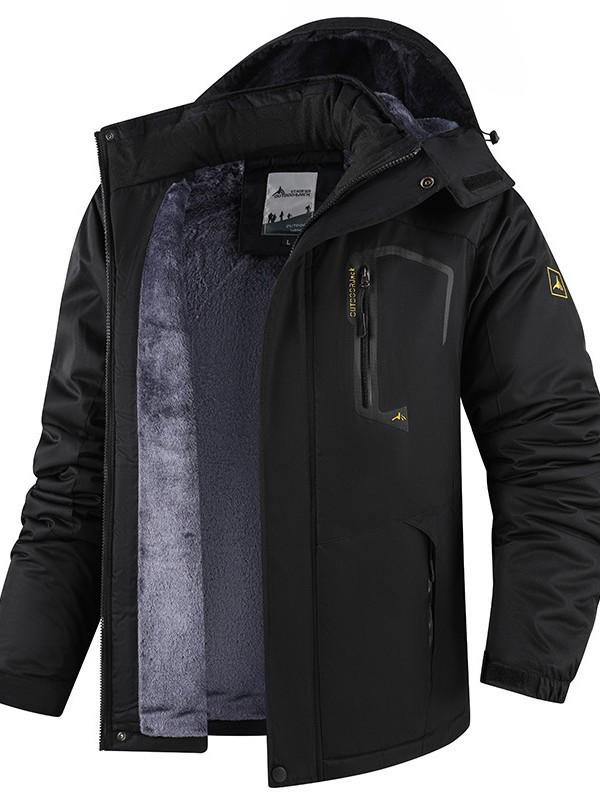 Cross-Border Outdoor Windproof Plus-Size Fleece-Lined Winter Windbreaker Jacket for Skiing and Fishing
