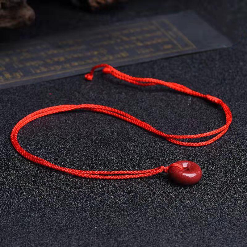 Emperor Purple Gold Cinnabar Peace Buckle Pendant (Unisex, Authentic)
