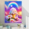 Frame Paint By Numbers Kits Rainbow Ice Cream Landscape Acrylic Paint On Canvas Flower Handwork Diy Crafts Wall Art Picture For Home Decors 40x50