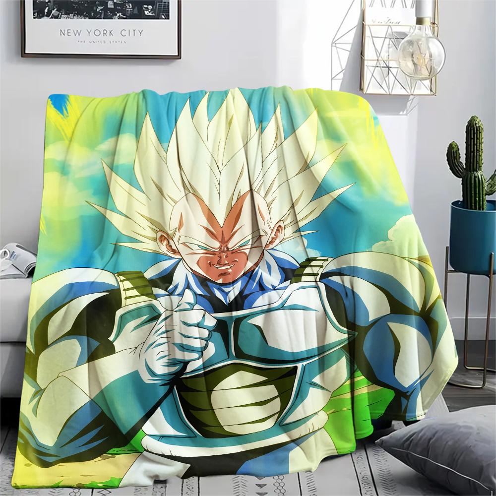 

Vegeta Dragon Ball pattern Flannel Blanket, High quality Comfortable for All Seasons, Home Decor, Warmth and Comfort, Perfect for Gifts. 80cm x 120cm