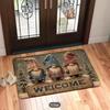 Christmas Tree Santa Claus Elk Christmas Entry Door Floor Mat Festive Decorations Carpet Bathroom Anti-slip Mat Entrance Doorma