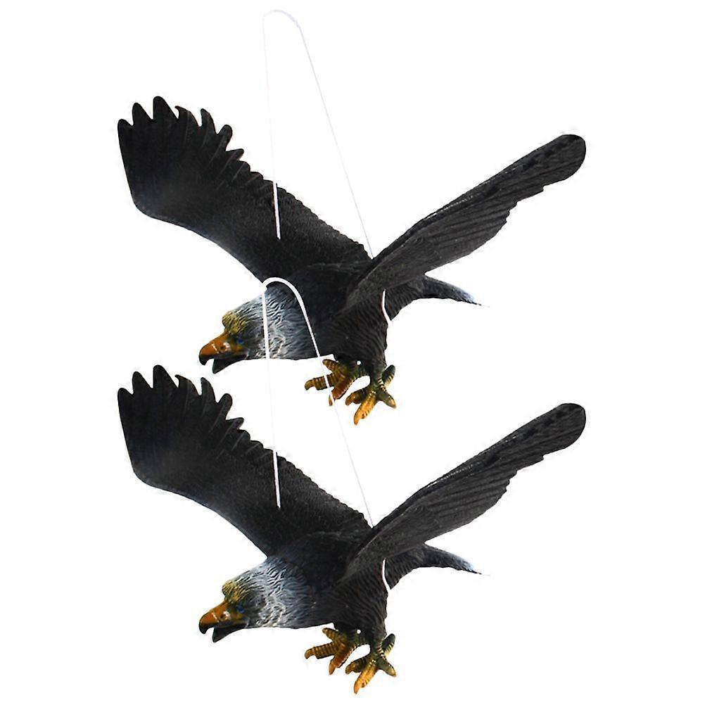 2Pcs Hanging Bird Deterrent Plastic Eagle Ornament Outdoor Eagle Decor Hanging Bird Deterrents