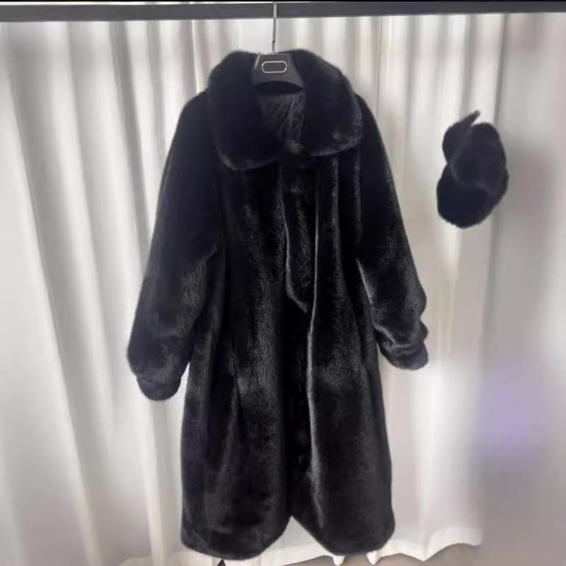 Autumn and winter artificial fur long plush coat new imitation fur fur coat women's clothing