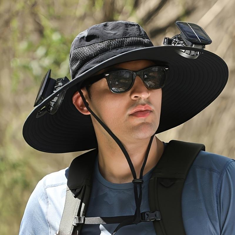 

Солнечная шляпа с двойным вентилятором, шляпа-вентилятор, шляпа-ведро, для активного отдыха, защита от солнца, шляпа от солнца, с большими полями, поля со стальным кольцом 800mAh Square Head Solar