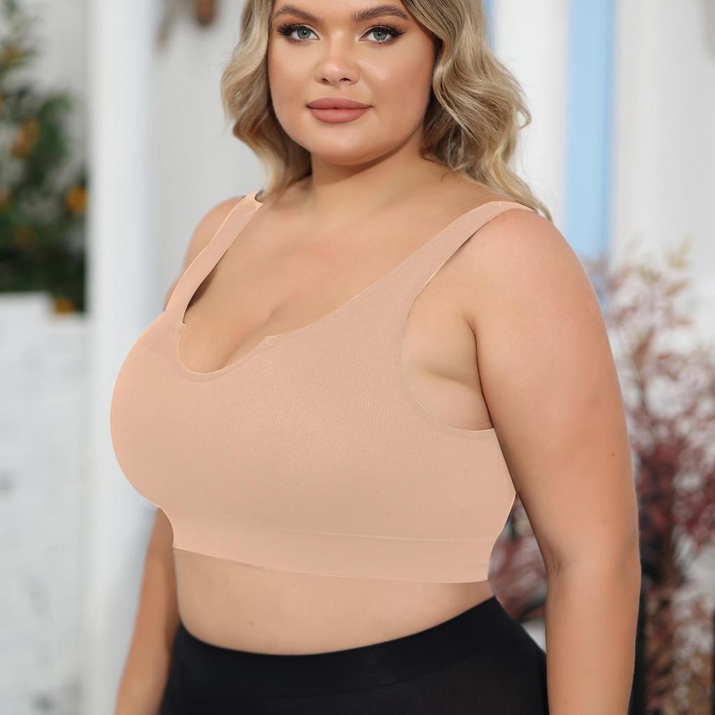 Plus Size Women's Lingerie Bra Comfortable, Bottomless, Gathering Gathering Side Breasts, Preventing Sagging,Skin Packaging