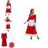 Holiday Santa Dress For Women With Polyester Fabric For Christmas Costume Parties