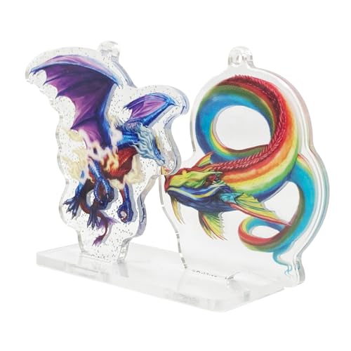 Gakken Strongest King Encyclopedia Keychain, Dragon, Proof of the Strongest Clan, Q750933, Single Item, 1 Keychain, 3 Charms, Stand Included