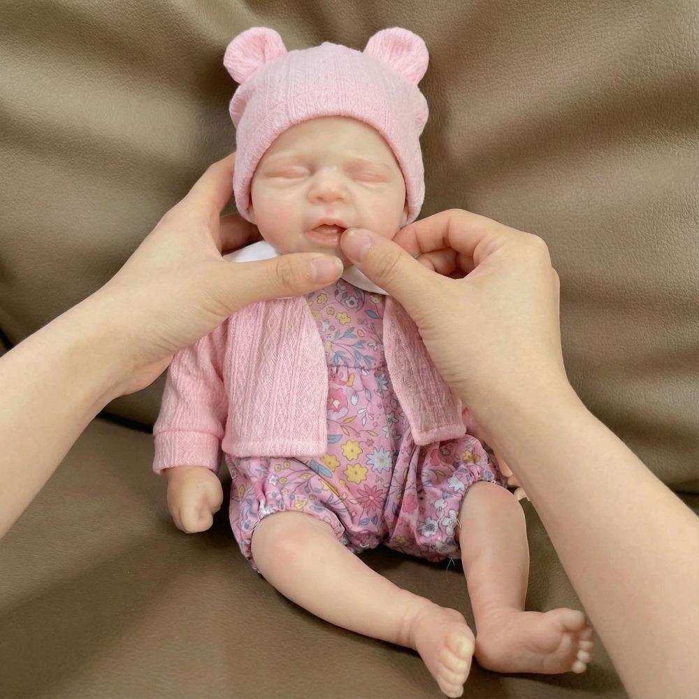 Soft Bouncy Solid Silicone Rebirth Doll Pascale 12'' 30cm Palm Emulation Baby Doll Realistic Asleep High Painted Skin Reborn Doll Child Christmas Gift
