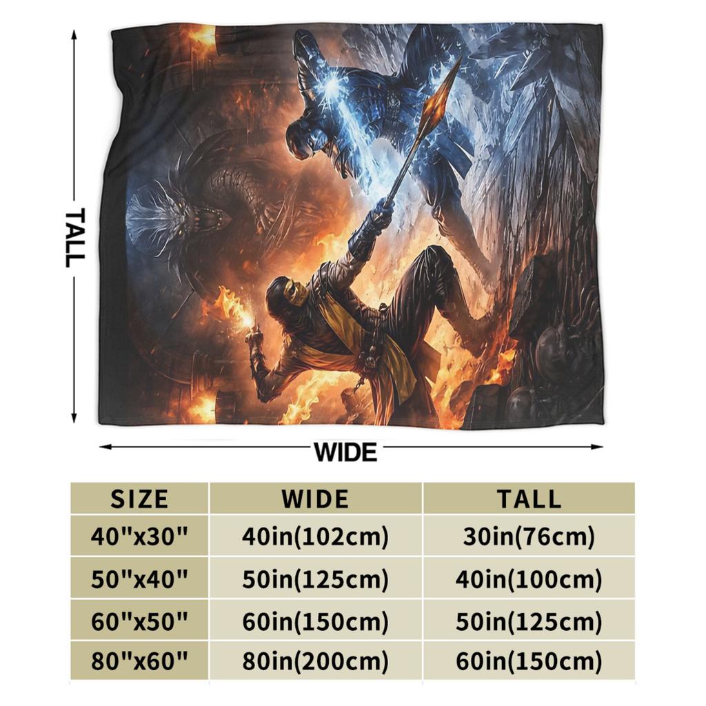 Mortal Kombat II Blanket Fleece Awesome Soft Throw Blanket for Chair Covering Sofa Spring/Autumn