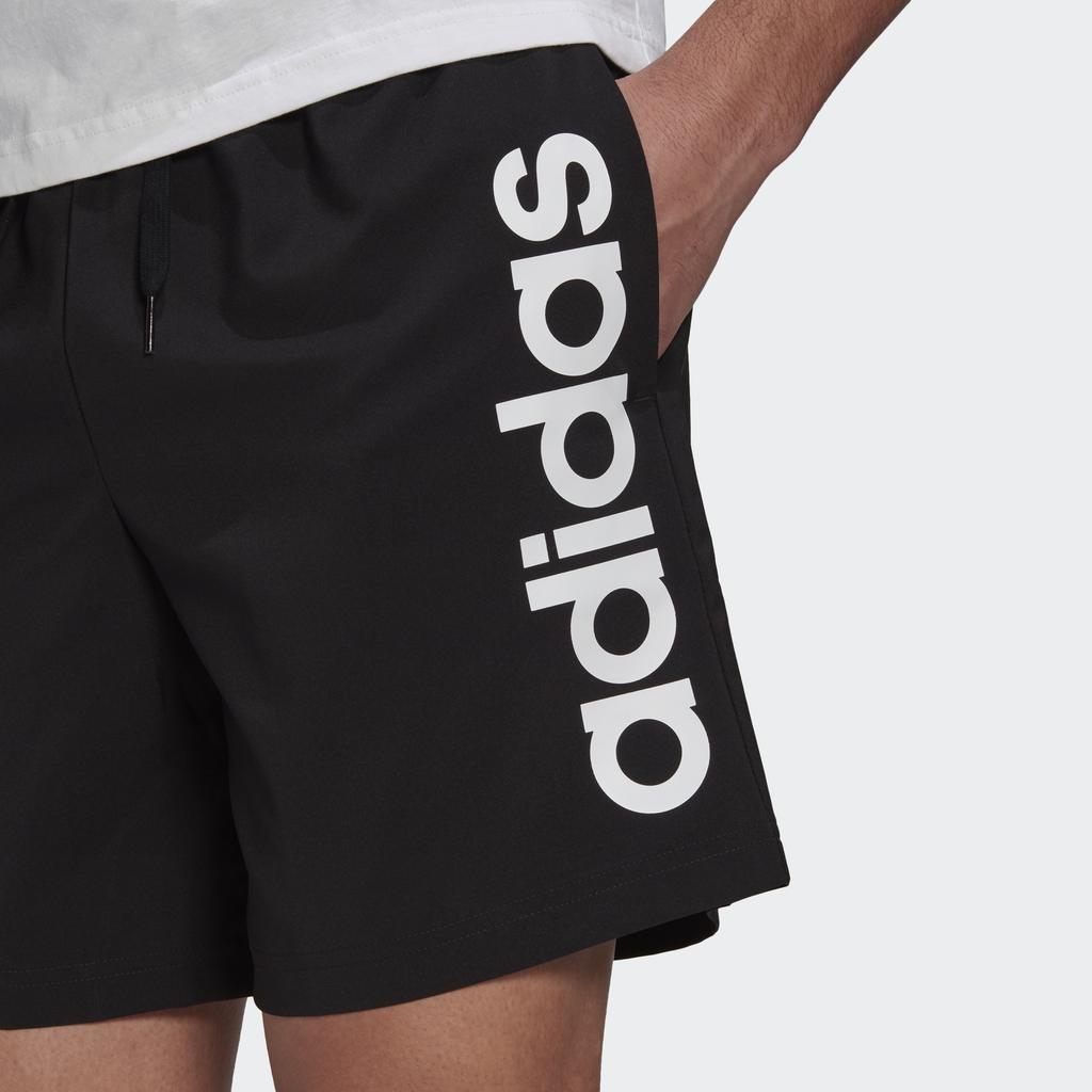 Adidas Linear Chelsea Logo Print Sports Shorts Men Bottoms Black GK9607