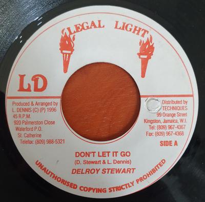 7inch Record DELROY STEWART - Don't Let It Go NONE Legal Light Jamaica Reggae, Ska & Dub Used