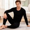 Men's Thermal Underwear Set Wool Lined Thermal Trousers Winter Sportswear Seamless Training Running Tights Set